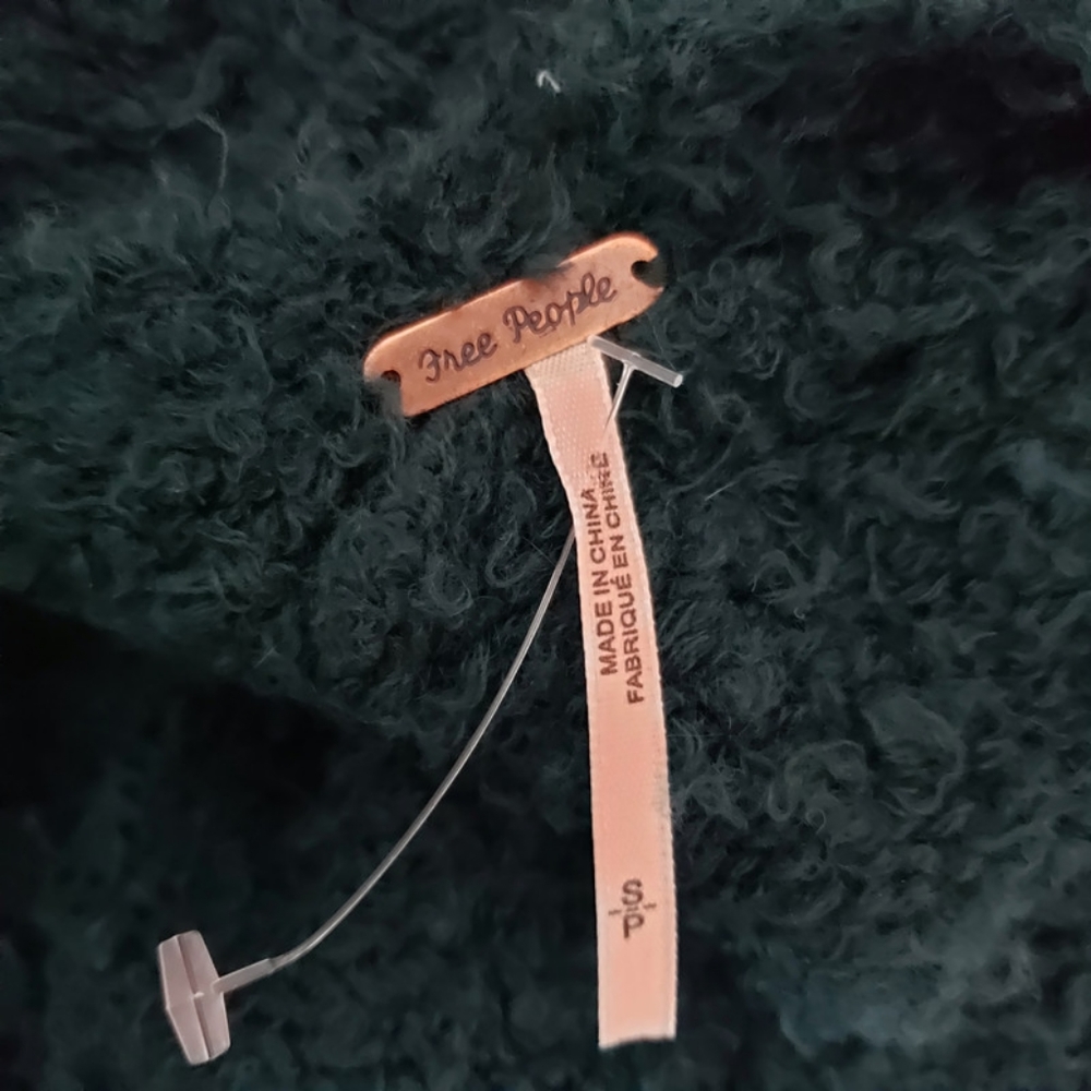 NWT Free People Green Wool Cardigan Size Small - Picture 8 of 8